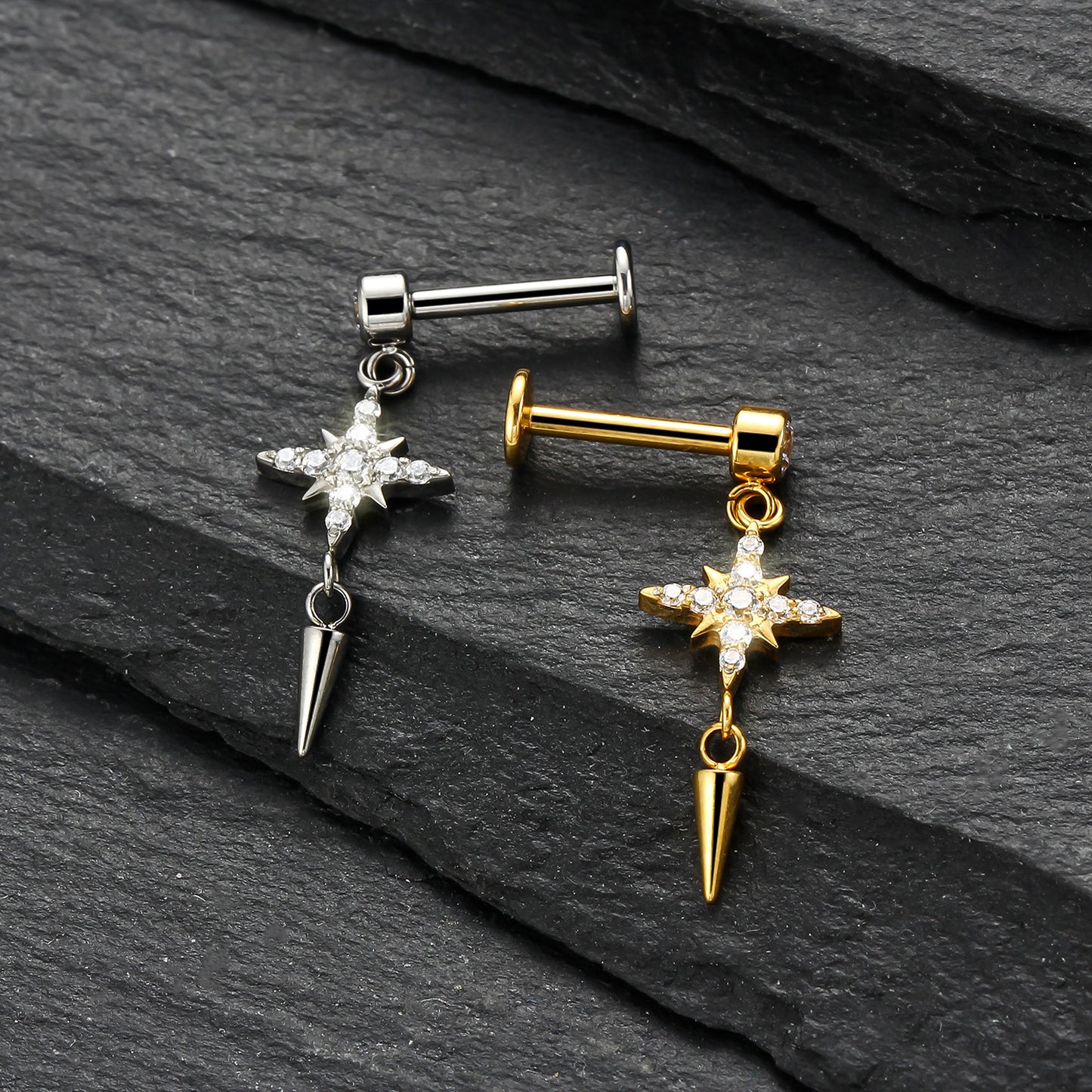 Piercing Labret Minimalista para Lábio com Design Elegante