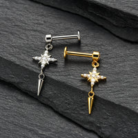 Piercing Labret Minimalista para Lábio com Design Elegante