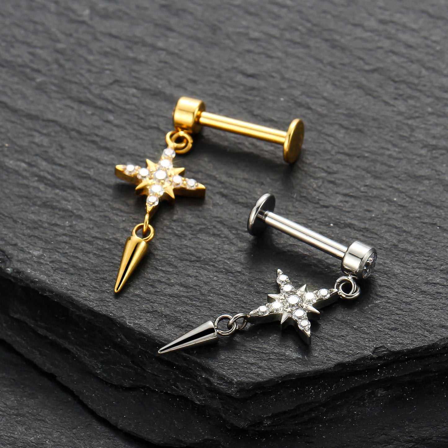Piercing Labret Minimalista para Lábio com Design Elegante