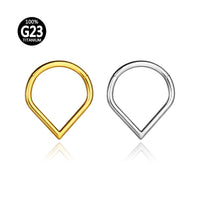 Argola de Nariz em Titânio com Acabamento Minimalista e Brilho Sofisticado