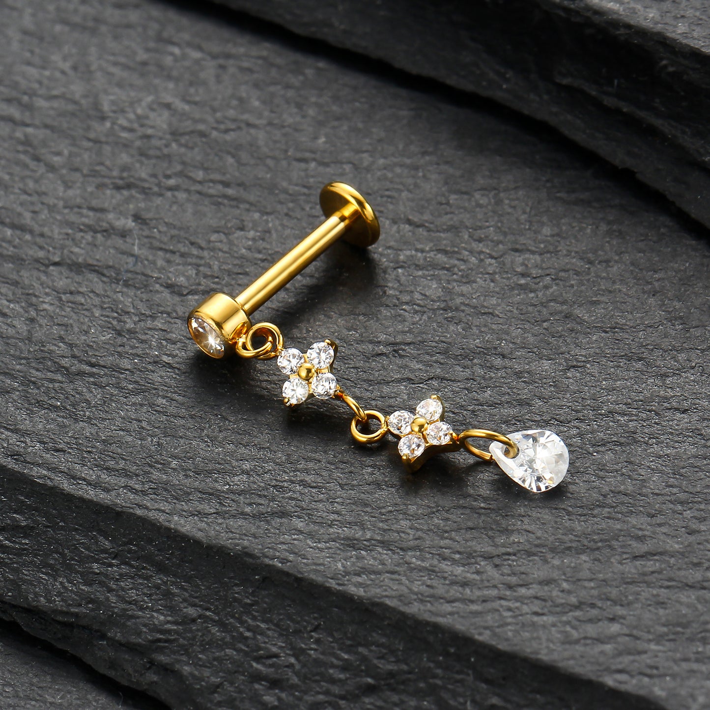 Piercing Labret Titânio G23 com Acabamento Premium e Personalidade Única