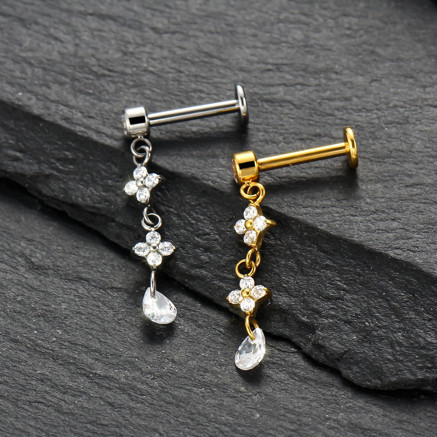 Piercing Labret Titânio G23 com Acabamento Premium e Personalidade Única