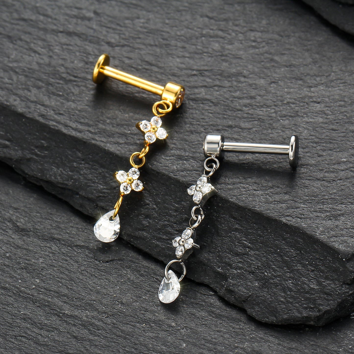 Piercing Labret Titânio G23 com Acabamento Premium e Personalidade Única