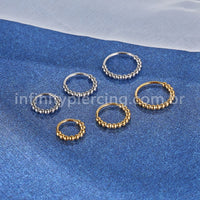Piercing Argola Aço Cirúrgico Segmento Articulado Bolinhas