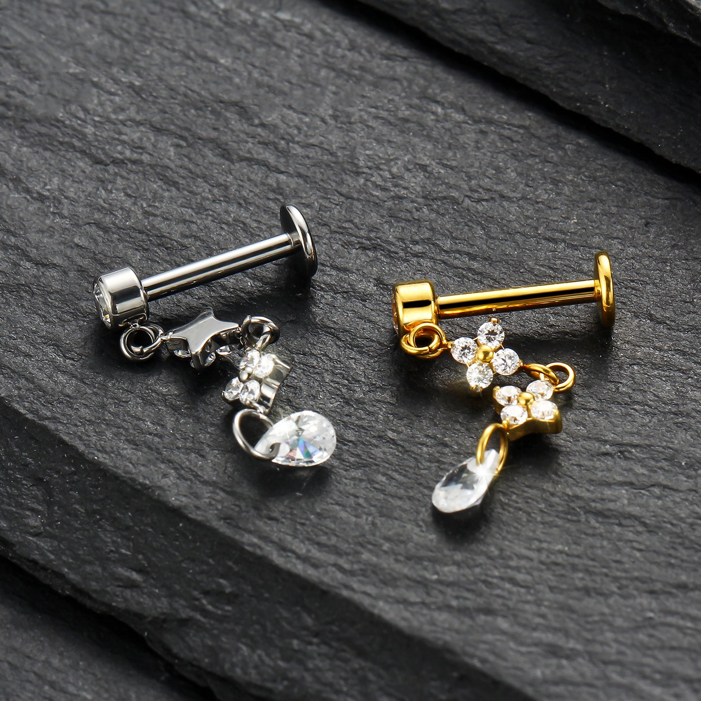 Piercing Labret Titânio G23 com Acabamento Premium e Personalidade Única