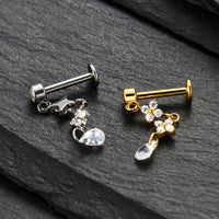 Piercing Labret Titânio G23 com Acabamento Premium e Personalidade Única