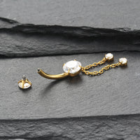 Piercing Labret com Detalhe Elegante para Valorizar o Visual