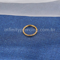 Piercing Argola Segmento Articulado Titânio Zircônia Com Detalhe