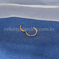 Piercing Argola Segmento Articulado Titânio Zircônia Com Detalhe