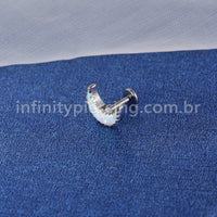 Piercing Labret Titânio Lua Opala