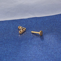 Piercing Labret Titânio V Zircônia Cravejada