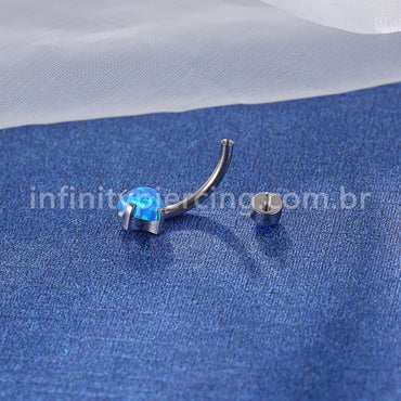 Piercing Banana Titânio Opala