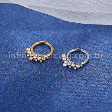 Piercing Labret em Titânio G23 com Zircônia de Corte Diamante – Joia Minimalista de Luxo Atemporal