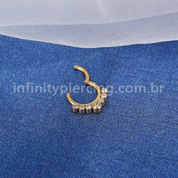 Piercing Argola Aço Cirúrgico Segmento Articulado 7 Zircônia