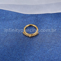 Piercing Argola Aço Cirúrgico Segmento Articulado Bolinhas