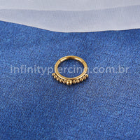 Piercing Argola Titânio Segmento Articulado Bolinhas