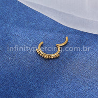 Piercing Argola Titânio Segmento Articulado Bolinhas