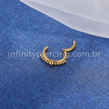 Piercing Argola Titânio Segmento Articulado Bolinhas