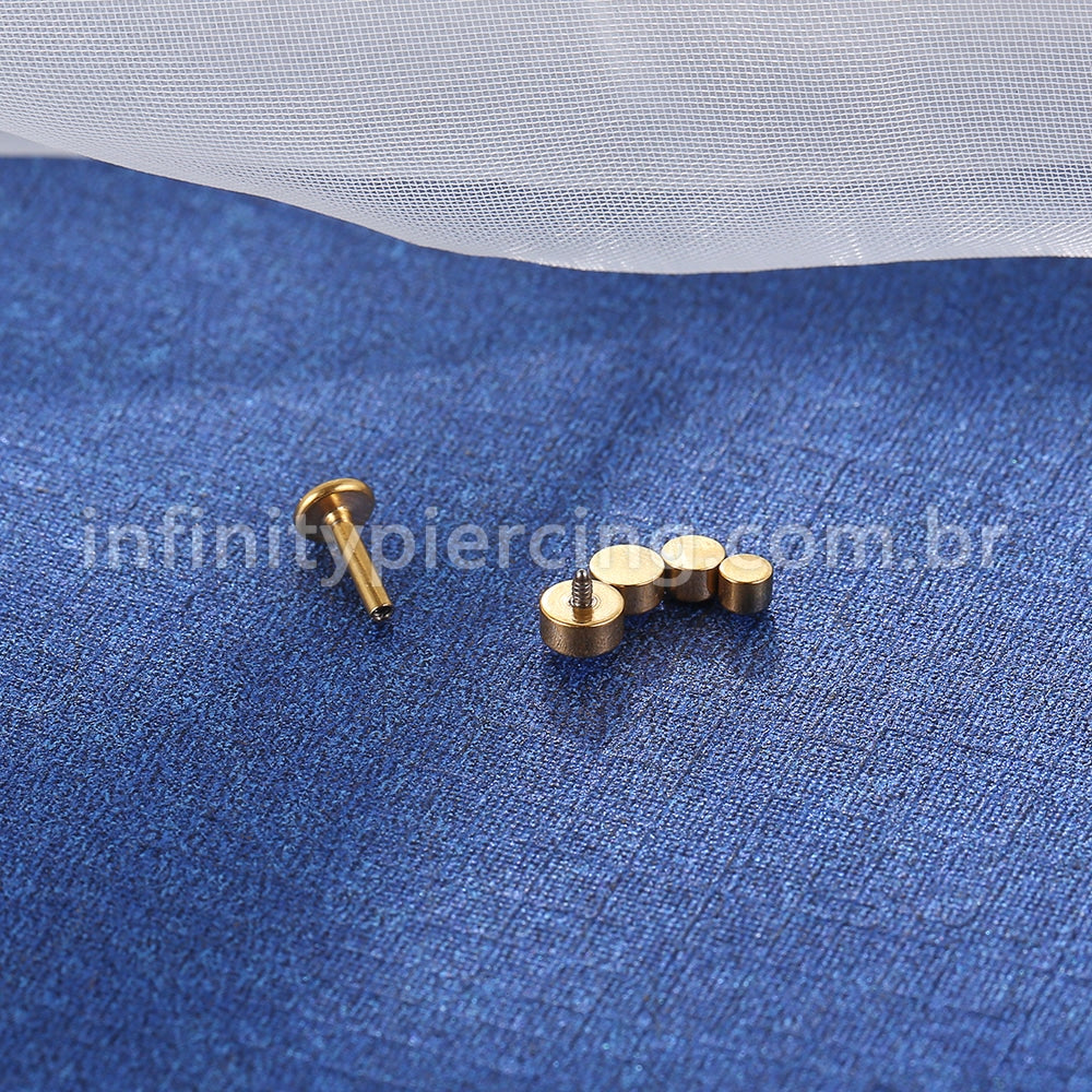 Piercing Labret Aço Cirúrgico Zircônia