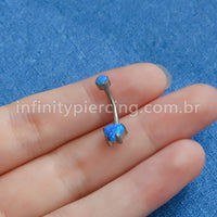Piercing Banana Titânio Opala
