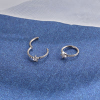 Piercing Argola Titânio Segmento Articulado Zircônia Estrela