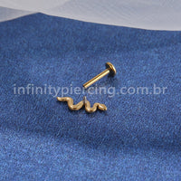 Piercing Labret Titânio Cobra
