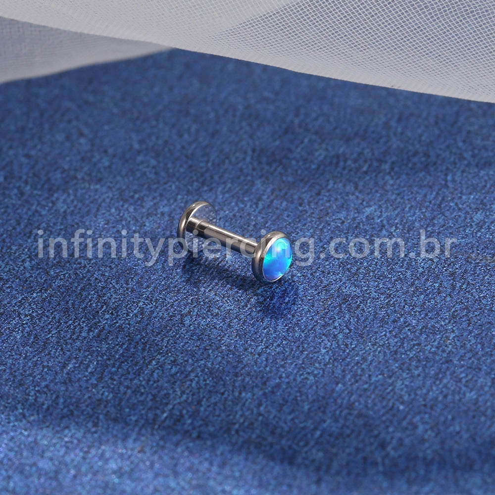 Piercing Labret Titânio Opala