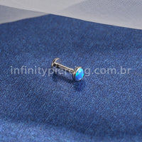 Piercing Labret Titânio Opala