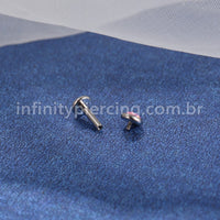 Piercing Labret Titânio Opala
