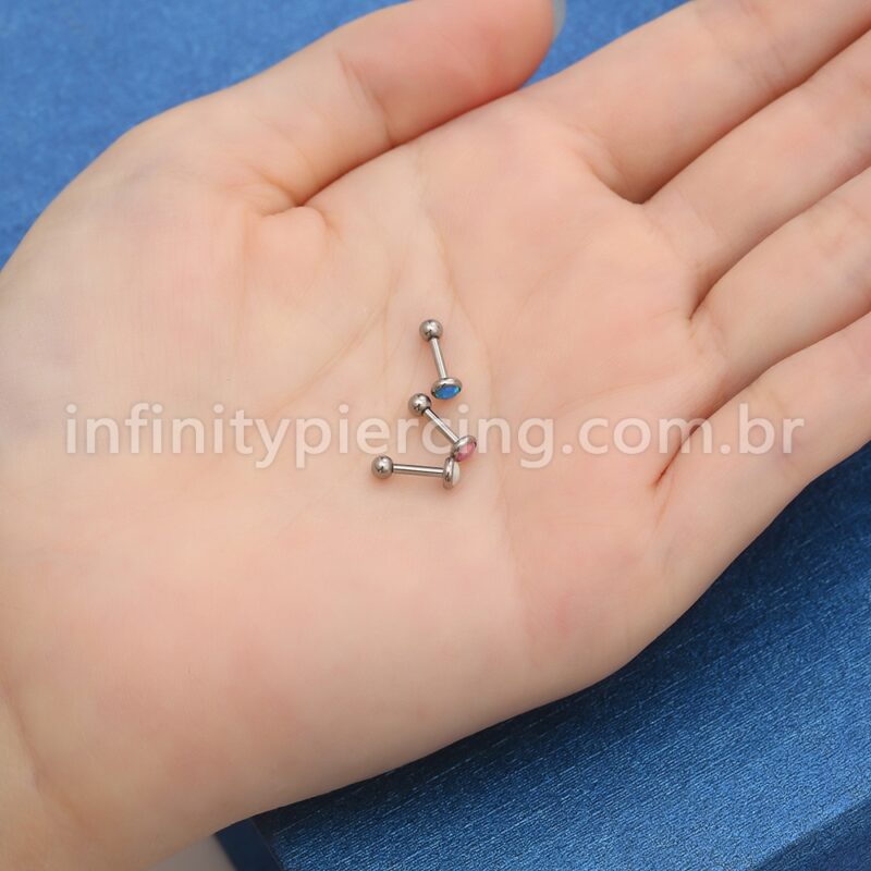 Piercing Microbell Titânio Opala