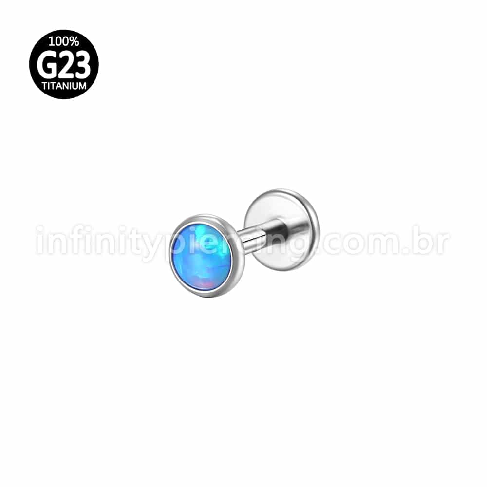 Piercing Labret Titânio Opala