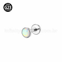 Piercing Labret Titânio Opala