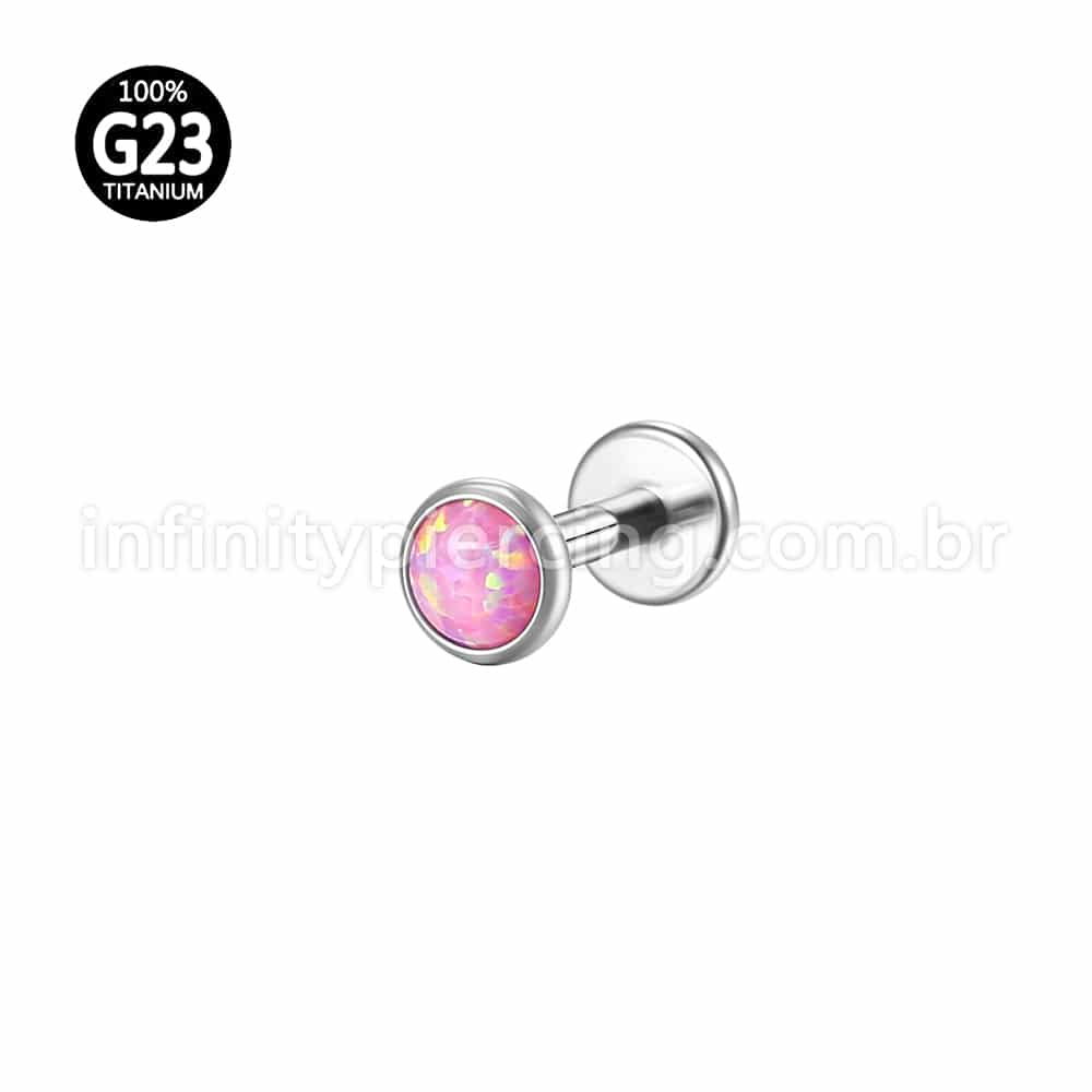 Piercing Labret Titânio Opala