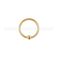 Piercing Argola Aço Cirúrgico Bolinha