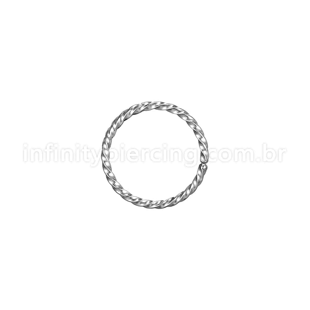 Piercing Argola Aço Cirúrgico Torcido