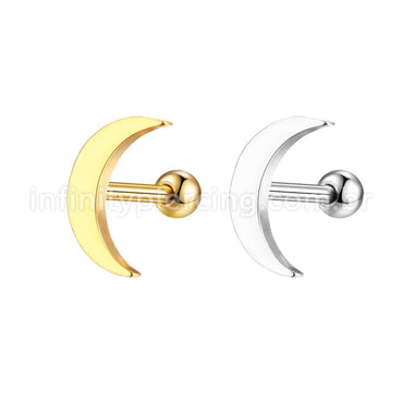 Piercing Microbell Aço Cirúrgico Lua