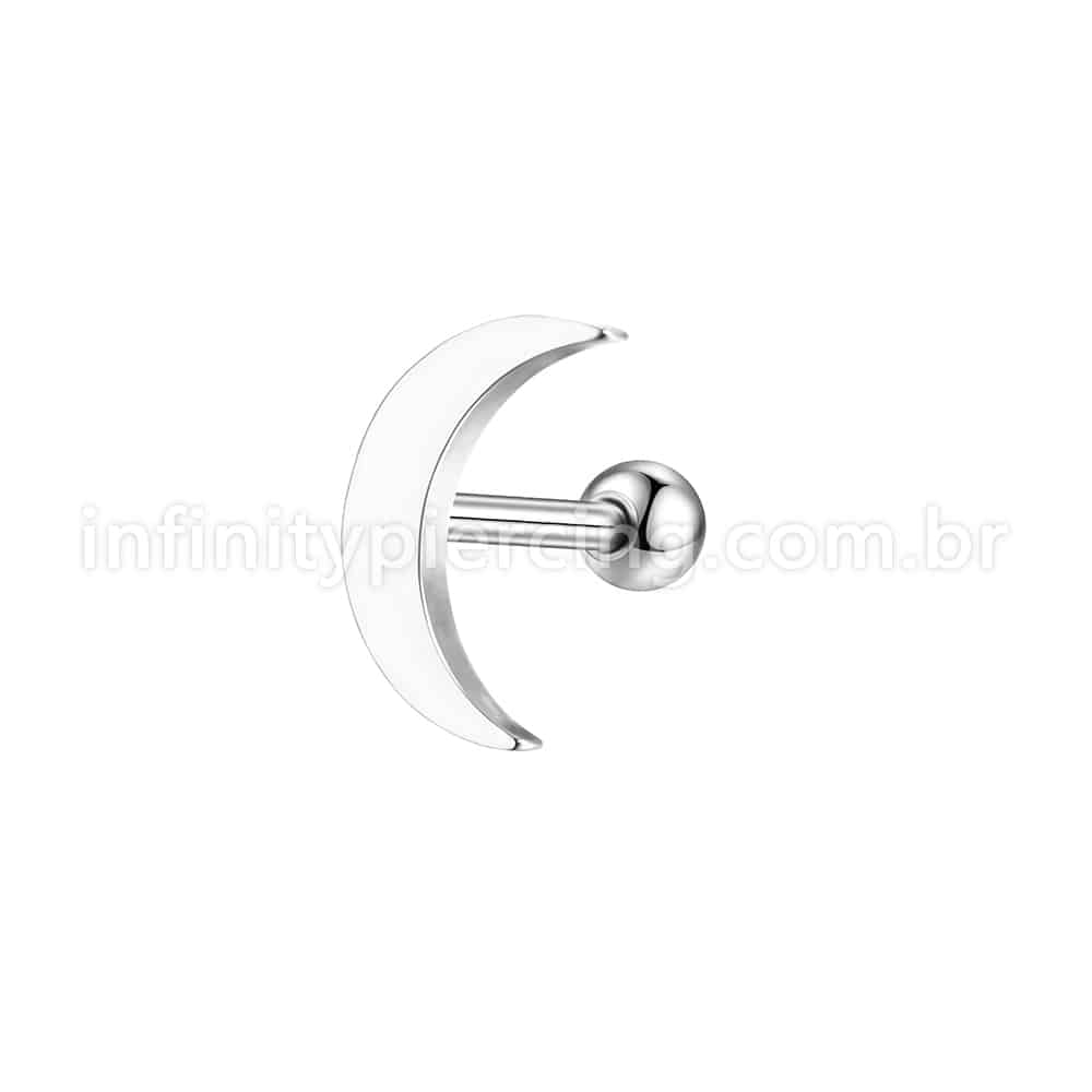 Piercing Microbell Aço Cirúrgico Lua