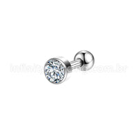 Piercing Microbell Aço Cirúrgico Zircônia