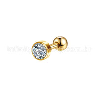 Piercing Microbell Aço Cirúrgico Zircônia