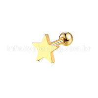 Piercing Microbell Aço Cirúrgico Estrela