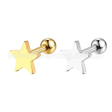 Piercing Microbell Aço Cirúrgico Estrela