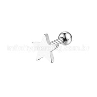 Piercing Microbell Aço Cirúrgico Estrela