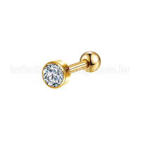 Piercing Minibarbell Aço Cirúrgico Swarovski