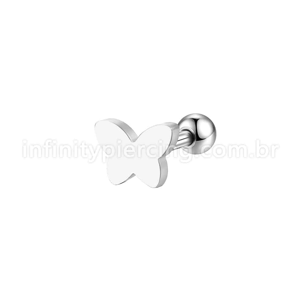 Piercing Microbell Aço Cirúrgico Borboleta