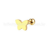 Piercing Microbell Aço Cirúrgico Borboleta