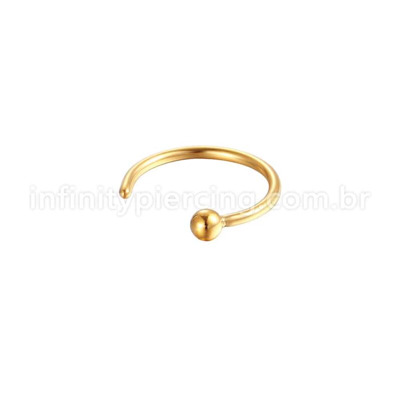 Piercing G-Ring Aço Cirúrgico Bolinha