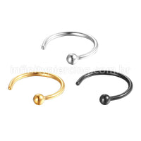 Piercing G-Ring Aço Cirúrgico Bolinha