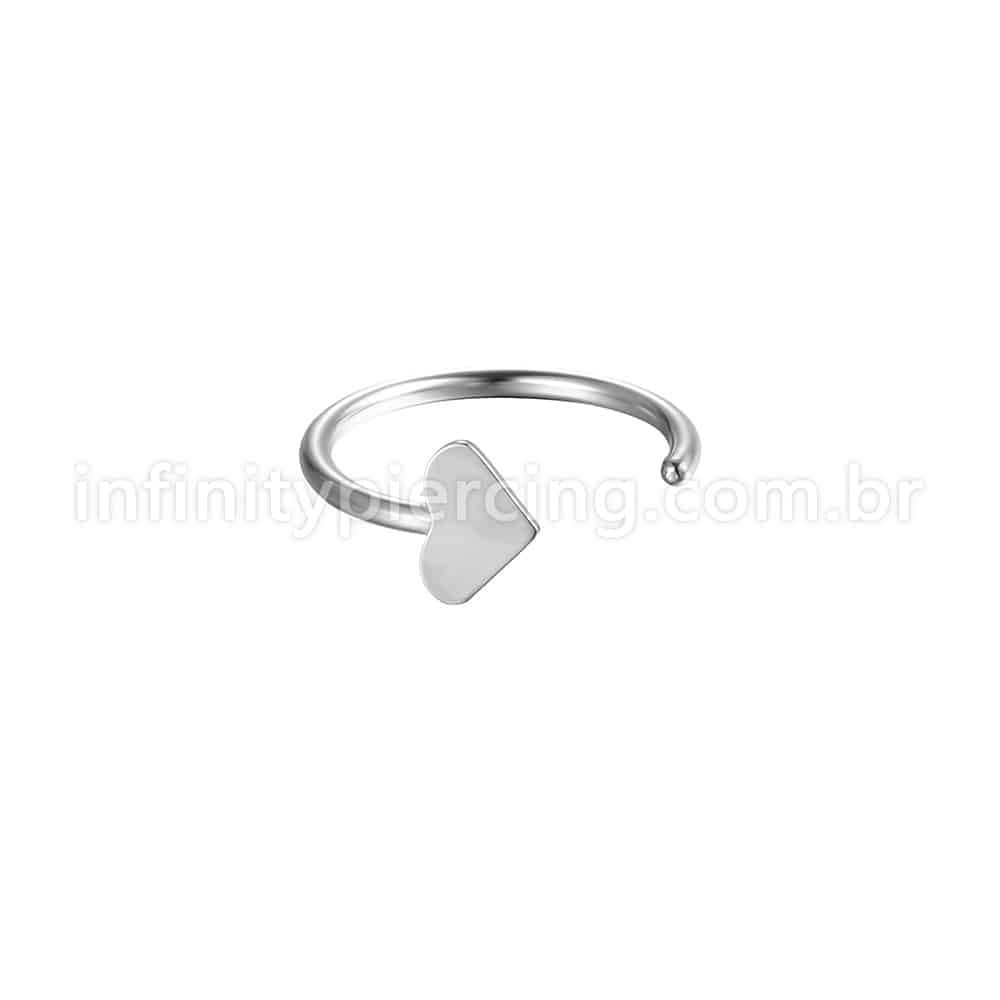 Piercing G-Ring Aço Cirúrgico Coração