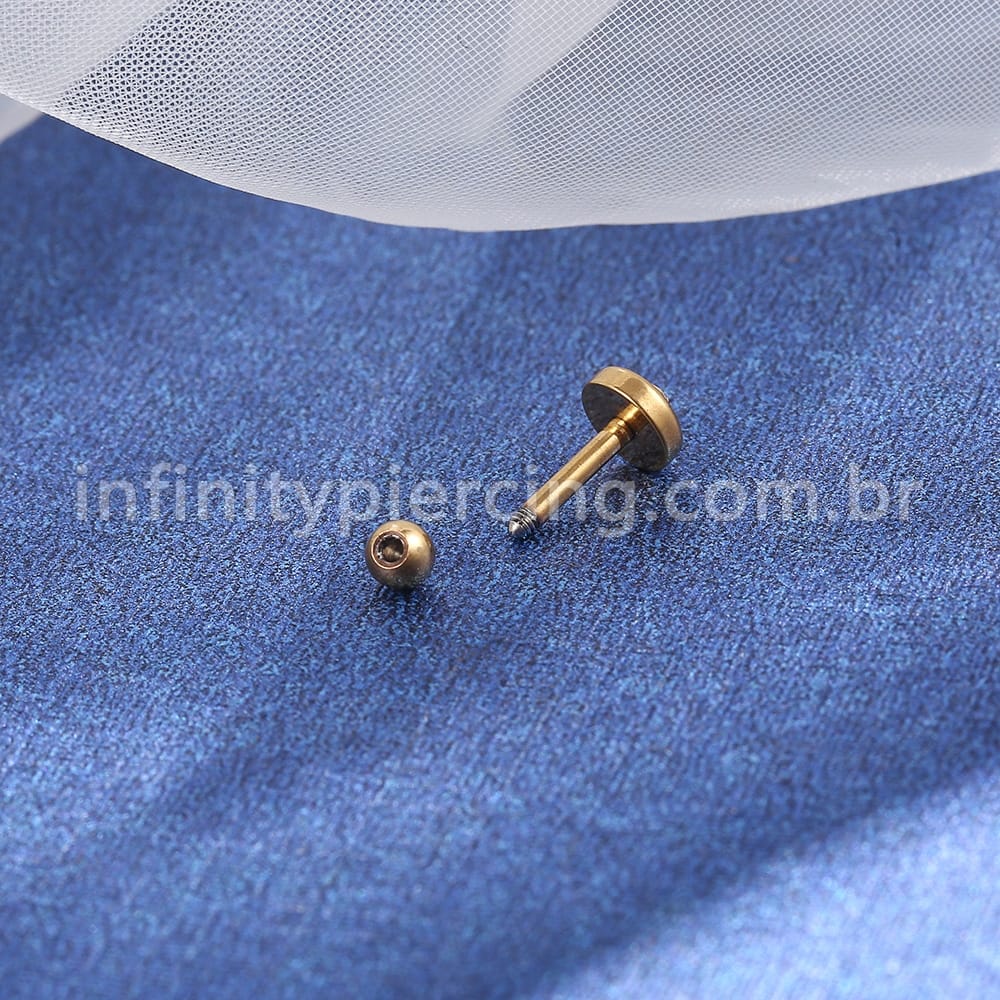 Piercing Microbell Aço Cirúrgico Zircônia