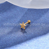 Piercing Microbell Aço Cirúrgico Estrela